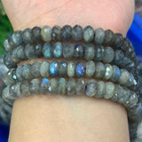 Labradorite Stone Beads 15?? Rondelle DIY Loose Beads Jewelry Making Women Gift