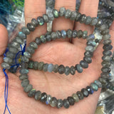 Labradorite Stone Beads 15?? Rondelle DIY Loose Beads Jewelry Making Women Gift
