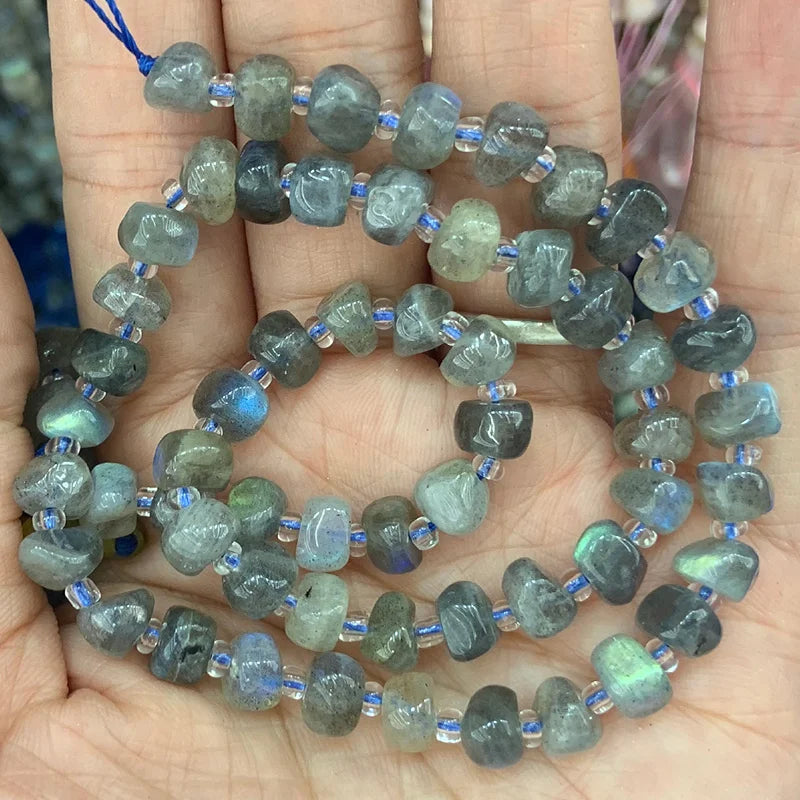 Labradorite Stone Beads 15'' Freeform Chips DIY Spacer Loose Beads