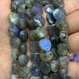 Labradorite Stone Beads 15'' Gray Heart Beads for Jewelry Making Women