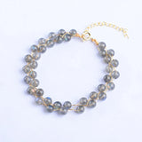 Labradorite Stone Beads Bracelet Crystal Jades Chakra Bangle