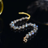 Labradorite Stone Beads Bracelet Crystal Jades Chakra Bangle