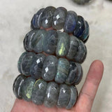 Labradorite Stone Beads Bracelet Natural GEM Bangle Gift