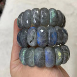 Labradorite Stone Beads Bracelet Natural GEM Bangle Gift