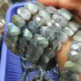 Labradorite Stone Beads Bracelet Natural Gem Jewelry Bangle Women Gift