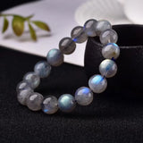 Labradorite Stone Bracelets For Women Jewelry Gem Bead Stretch Bangle