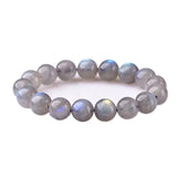 Labradorite Stone Bracelets For Women Jewelry Gem Bead Stretch Bangle