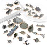 Labradorite Stone Charm Pendant for Jewelry Making