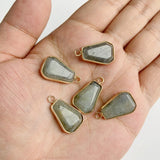 Labradorite Stone Charm Pendant for Jewelry Making