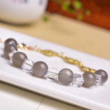 Labradorite Stone Round Beaded 8mm Bracelet Charm Jewelry Gift