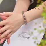 Labradorite Stone Round Beaded 8mm Bracelet Charm Jewelry Gift