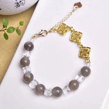 Labradorite Stone Round Beaded 8mm Bracelet Charm Jewelry Gift