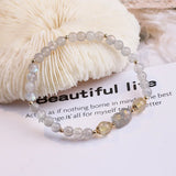 Labradorite Beaded Pixiu Bracelet Women 6 7 8mm Lucky Gray MoonStone Bangles
