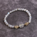 Labradorite Beaded Pixiu Bracelet Women 6 7 8mm Lucky Gray MoonStone Bangles
