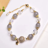 Labradorite Stone Beaded Bracelet Charm Jewelry Gift
