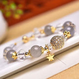 Labradorite Stone Beaded Bracelet Charm Jewelry Gift