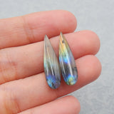 Labradorite Teardrop Earrings Beads 24x7x4mm