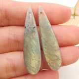Labradorite Semi-precious Stones Earring Beads 35x10x3mm