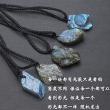 Labradorite Rough Stone Pendant Crystal DIY Jewelry Carving Small Stone