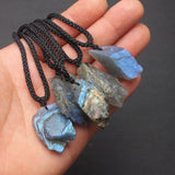 Labradorite Rough Stone Pendant Crystal DIY Jewelry Carving Small Stone
