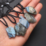 Labradorite Rough Stone Pendant Crystal DIY Jewelry Carving Small Stone