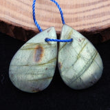 Labradorite Teardrop Earring Beads for Jewelry Making