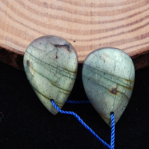 Labradorite Teardrop Earring Beads for Jewelry Making