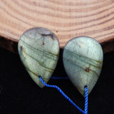 Labradorite Teardrop Earring Beads for Jewelry Making