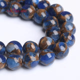 Natural Red Green Cloisonne Stone Round Beads 15 Inches 6 8 10mm