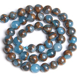 Natural Lake Sky Cloisonne Stone Beads Sand Round Spacer Bead 6 8 10 12 mm