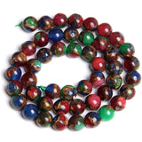 Natural Lake Sky Cloisonne Stone Beads Sand Round Spacer Bead 6 8 10 12 mm