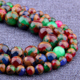 Natural Lake Sky Cloisonne Stone Beads Sand Round Spacer Bead 6 8 10 12 mm