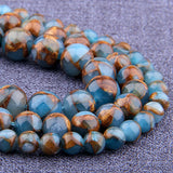 Natural Lake Sky Cloisonne Stone Beads Sand Round Spacer Bead 6 8 10 12 mm