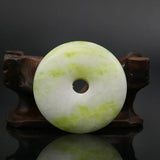 Lantian Jade Button Pendant Necklace Green Lady's Boutique J