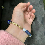 Natural Lapis Bracelet Stone Irregular Jewelry Citrine Freshwater Pearl