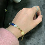 Natural Lapis Bracelet Stone Irregular Jewelry Citrine Freshwater Pearl