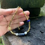Natural Lapis Bracelet Stone Irregular Jewelry Citrine Freshwater Pearl