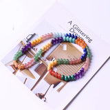 Lapis Strawberry Crystal Amethyst 3 Circle Bracelet