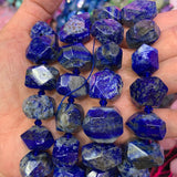 Lapis Lazuli & Purple Agate Stone Beads 15'' DIY Loose Beads Jewelry Making