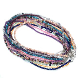 Lapis Lazuli Quartz Garnet 4mm Bead Bracelet Necklace 40CM