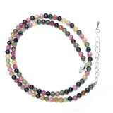 Lapis Lazuli Quartz Garnet 4mm Bead Bracelet Necklace 40CM