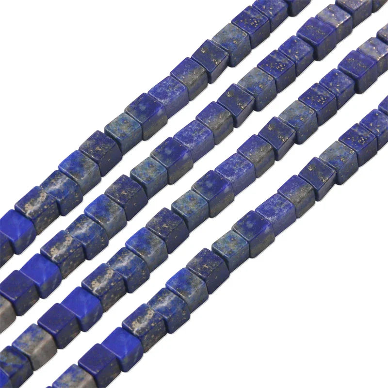 Lapis Lazuli Cube Gemstone Beads 2/4mm for DIY Jewelry Making