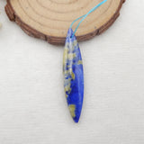 Natural Lapis Lazuli Drilled Pendant Bead 47x10x5mm