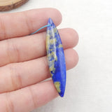 Natural Lapis Lazuli Drilled Pendant Bead 47x10x5mm