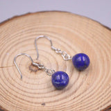 Lapis Lazuli Dangle Earrings Sterling Silver 925 Hook Gemstone Jewelry