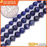 Lapis Lazuli Faceted Round Beads 15 Inch Strand 6 8 10 12mm