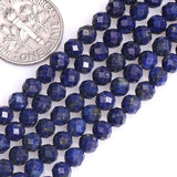 Lapis Lazuli Faceted Round Beads 15 Inch Strand 6 8 10 12mm