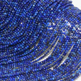 Lapis Lazuli Faceted Round Beads 2.9-3mm Mixed Light-Dark