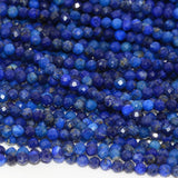 Lapis Lazuli Faceted Round Beads 2.9-3mm Mixed Light-Dark