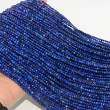Lapis Lazuli Faceted Round Beads 2.9-3mm Mixed Light-Dark